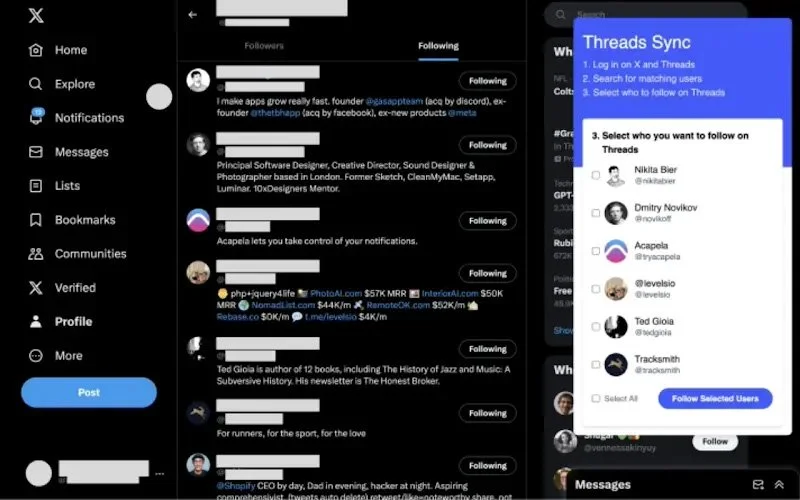 Threads Sync Chrome extension